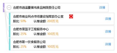 合肥市逍遙曹操雞食品有限責任公司 工商信息、信用報告與財務服務全方位解析